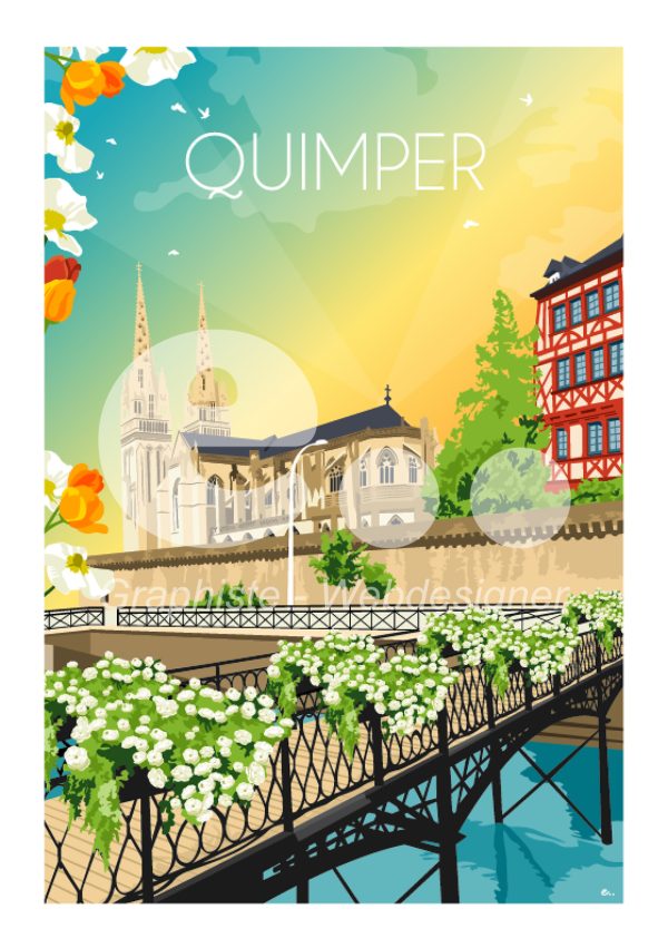 Affiche ville de Quimper