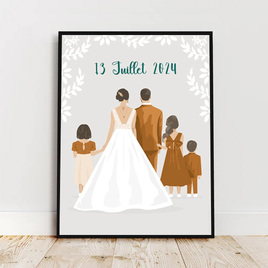 Illustration personnalisé mariage