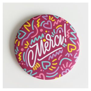 Magnet Merci coloré
