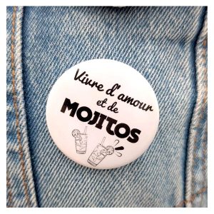 Badge Vivre d'amour et de mojitos