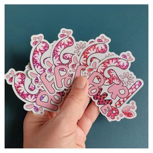 Sticker Girl Power Glitter