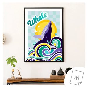Affiche A4 Whale