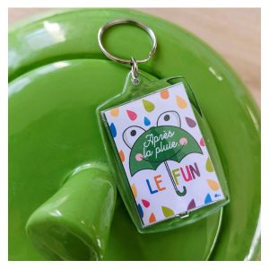 Porte-clé Après la pluie, le fun – Illustration joyeuse et positive