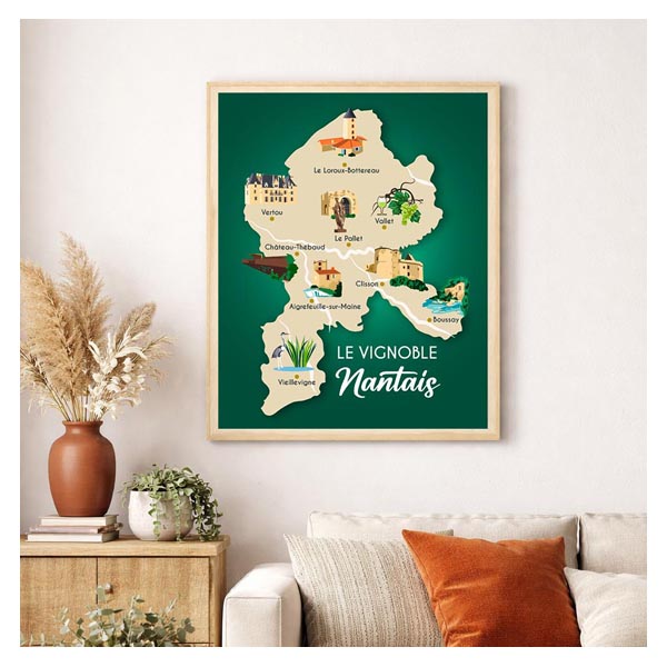 Vignoble nantais affiche déco