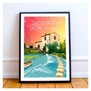 Affiche illustrée St Georges de Montaigu